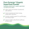 PURE SYNERGY Organic Superfood Powder | Green Superfood Powder | Whole Food Supplement with Organic Greens, Spirulina and Mushrooms | for Energy, Healthy Aging, and Immune Health (12.5 oz) view 4