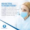 Dynarex Procedure Masks - Triple-Pleated Protective Masks with Shield, Ear Loops, Nose Strip - Disposable Mask, Face Protection - 50 per Box, 4 Boxes per Case  Blue view 4