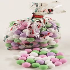 Scott's Cakes Chocolate Dutch Mints in a 1 Pound Snowman Bag