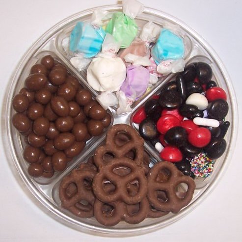Scott's Cakes 4-Pack Nougat Taffy, Licorice Mix, Chocolate Pretzels, & Chocolate Peanuts