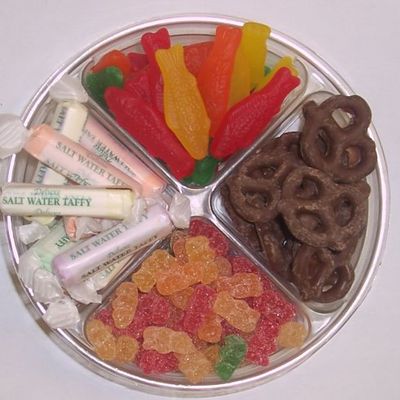 Scott's Cakes 4-Pack Sour Gummie Bears, Salt Water Taffy, Chocolate Pretzels, & Swedish Fish