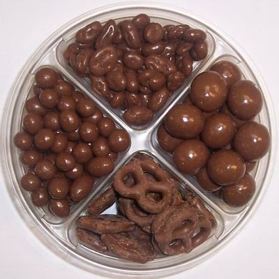 Scott's Cakes 4-Pack Chocolate Pretzels, Chocolate Malt Balls, Chocolate Peanuts, & Chocolate Raisins