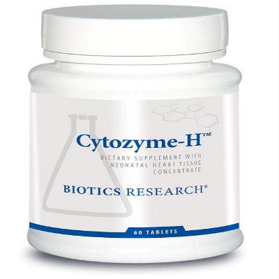 Biotics Research Cytozyme H Glandular Cardiovascular Support, Bovine Heart Concentrate, Promotes Muscular Support, Boosts Energy, SOD, Catalase, Potent Antioxidant Activity 60 Tablets