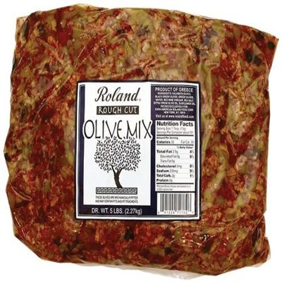 Roland Foods Rough Cut Olive Mix from Greece, 5-Pound Dry Weight Bag