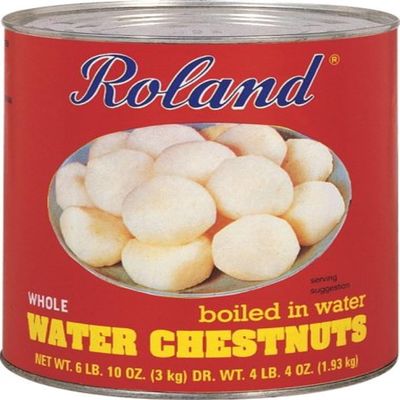 Roland Foods Peeled Water Chestnuts In Water, 6.375-Pound Cans (Pack of 3)