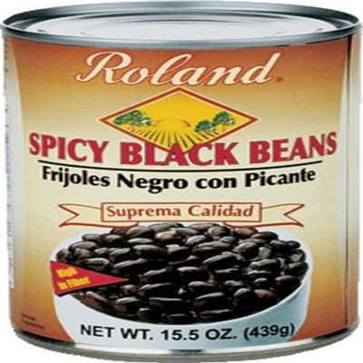 Roland Foods Spicy Black Beans, 15.5-Ounce Can (Pack of 24)