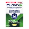 Mucinex DM 12Hr Maximum Strength Chest Congestion & Cough Medicine for Adults, Cold and Cough Medicine for Excess Mucus Relief, 1200 mg Guaifenesin & 60 mg Dextromethorphan HBr, 28 Bi-Layer Tablets view 1