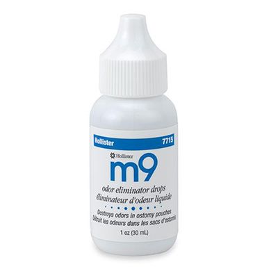 m9 Hollister 7715 Odor Eliminator Drops, Unscented, 1 oz Bottle, 3 Pack  Ostomy Drops, Ostomy Supplies, Odor Neutralizer