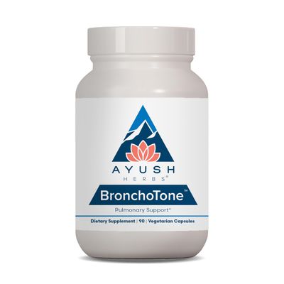 Ayush Herbs Bronchotone - Bronchial Support, Respiratory and Immune-Support Support Supplement for Women & Men, Adults, Pulmonary Care Supplement - 90 Vegetarian Capsules (1 Count)