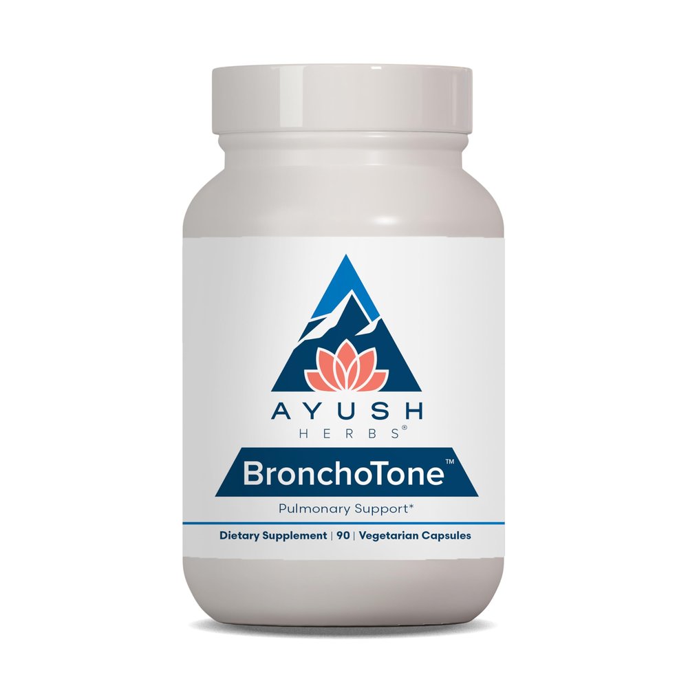 Ayush Herbs Bronchotone - Bronchial Support, Respiratory and Immune-Support Support Supplement for Women & Men, Adults, Pulmonary Care Supplement - 90 Vegetarian Capsules (1 Count)