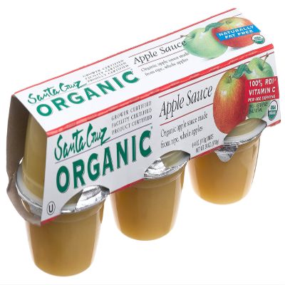 Santa Cruz Apple Sauce, 4-Ounce, 6-Pack Cups