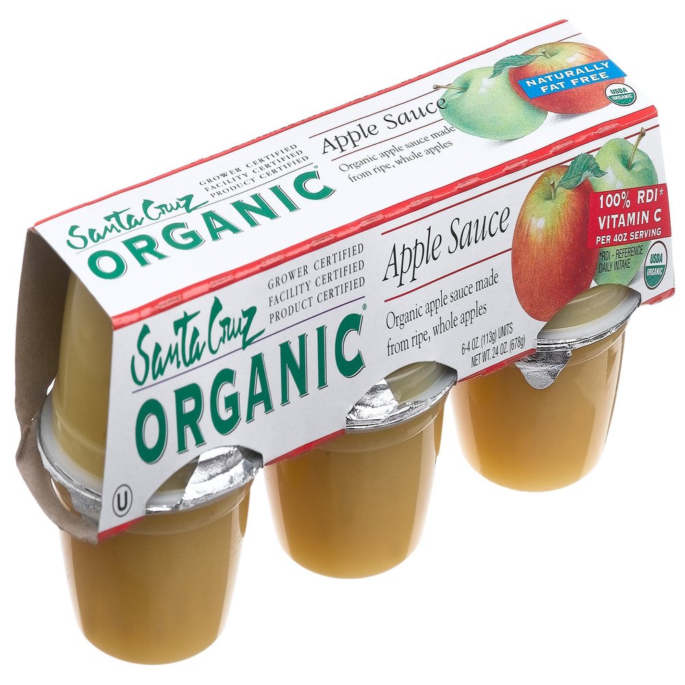 Santa Cruz Apple Sauce, 4-Ounce, 6-Pack Cups