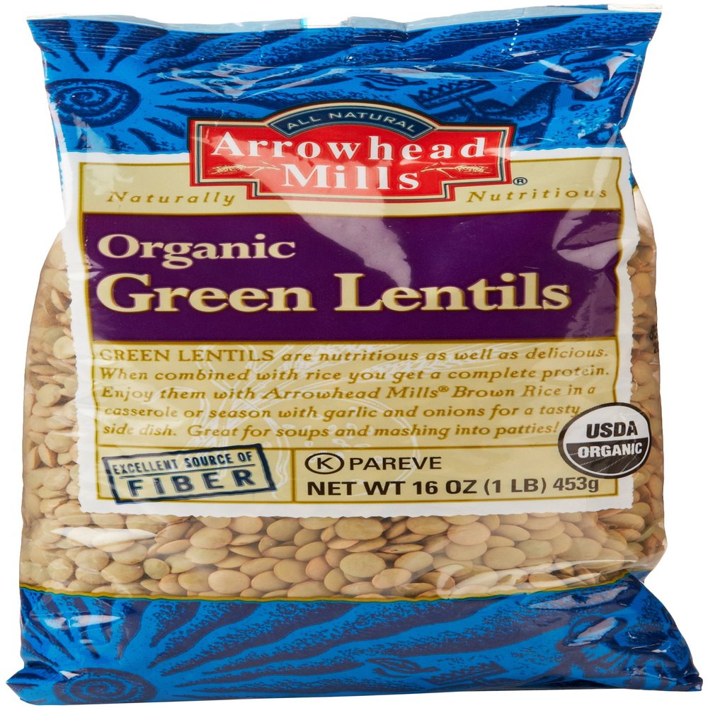 Arrowhead Mills, Lentils Green Organic, 16 Ounce
