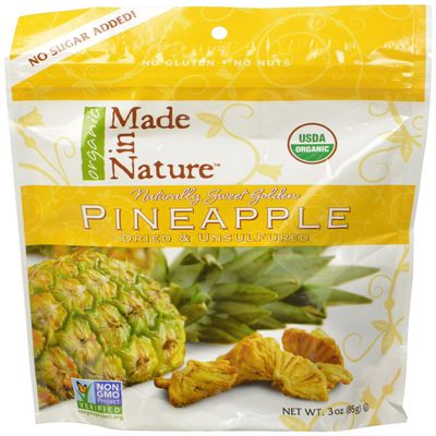 Made In Nature Organic Dried Pineapple, 3 Oz