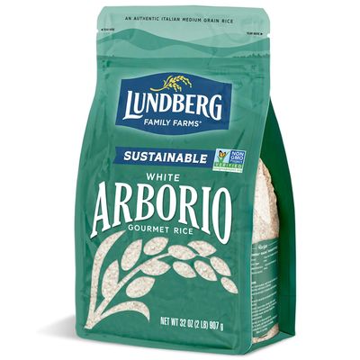 Lundberg White Arborio Rice - Short-Grain White Rice, Creamy Texture for Making Risotto, Rice Pudding, Healthy Food Recipes, Vegan Food, Gluten-Free Rice Grown in California, 32 Oz