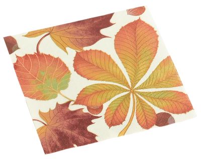 Entertaining with Caspari Golden Chestnut Paper Lunch Napkin Package, Ivory