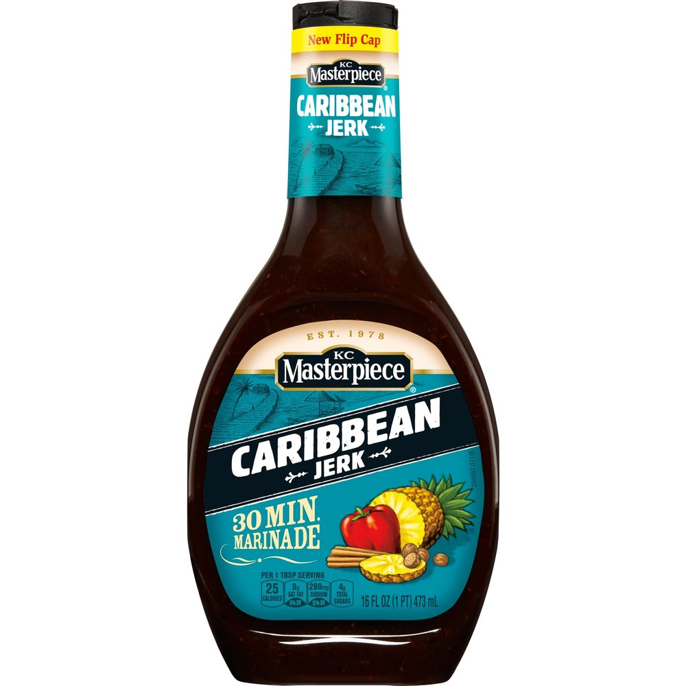 KC Masterpiece Caribbean Jerk Marinade, 16 Ounces (Package May Vary)