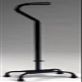 Bariatric - Quad Cane Black small base. Offset handle for greater stability. This quad cane has 500 pounds capacity. Push button height adjustmen in 1" increments.