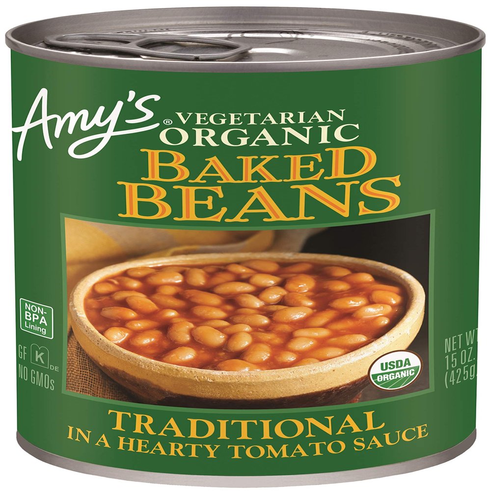 Amy's Organic Baked Beans Canned, Traditional, Vegan, Gluten Free, Vegetarian, 15.4 Oz