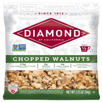 Diamond of California Chopped Walnuts, 2.25 oz, 1 Count