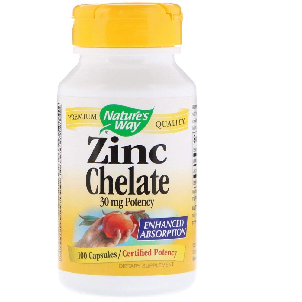 Zinc Chelate 30mg, 100 Count (Pack of 2)