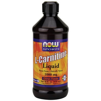 NOW Foods L-Carnitine Liquid, Citrus Flavor 1000 mg - 16 oz.