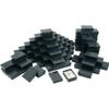 100 Black Stripe Cotton Filled Jewelry Gift Box 3 1/4" view 1