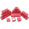 25 Pink Rose Cotton Ring Gift Boxes Jewelry Display view 1