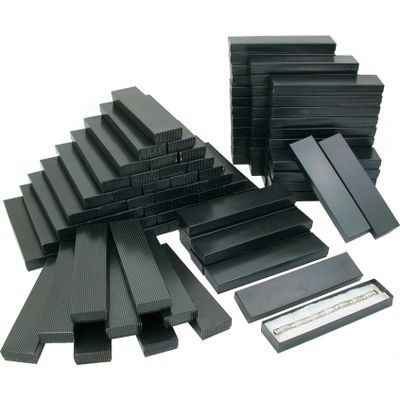 100 Black Stripe Cotton Filled Jewelry Gift Box 8 1/8"