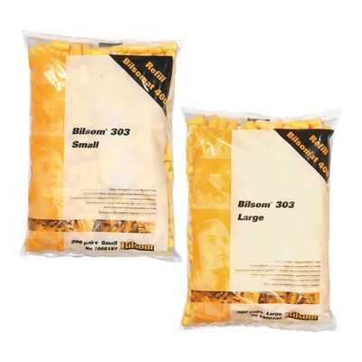 Honeywell 1006186 Howard Leight Large Bilsom 303 Earplug Refill Pack for Leight Source Dispenser (200 Pairs)