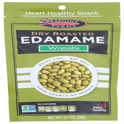Seapoint Farms Dry Roasted Edamame, Wasabi, 3.5 Oz