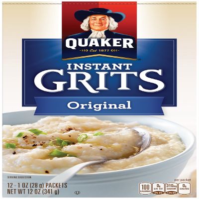 Quaker Instant Grits, Original, 12 Packets Per Box (Pack of 12 Boxes)