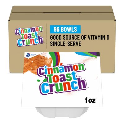 Cinnamon Toast Crunch Cereal Single Serve Bowl, 1 Oz (Pack of 96)