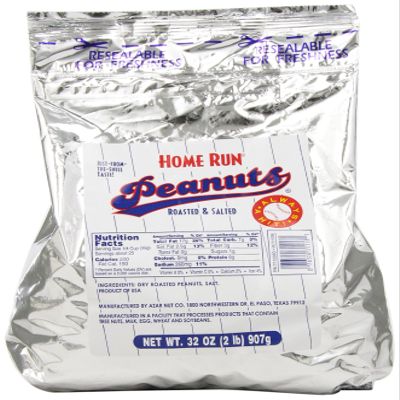 Azar Nut Company Peanuts, Blanched, Dry Roasted, Salted, 32-Ounce Resealable Bags (Pack of 3)
