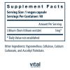 Vital Nutrients Lithium Orotate - Vegan Lithium Supplements for Memory, State of Mind, and Behavioral Health*- 5mg - Gluten, Dairy, Soy Free - 90 Capsules view 2