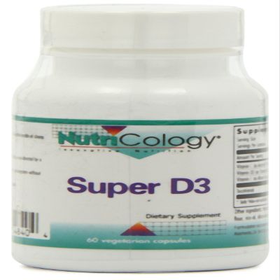 Allergy Research Group NutriCology Super D3 - Delivers 50 mcg Vitamin D3 - Supports Bone Strength, Immune Balance & Healthy Mindset - 60 Servings - 60 Capsules