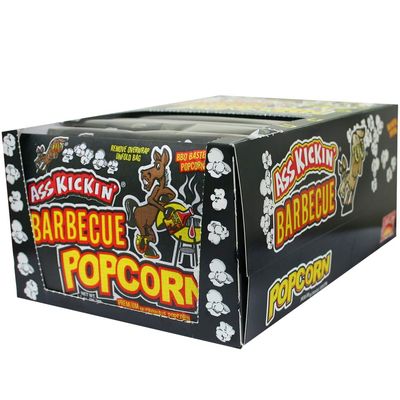 ASS KICKIN' BBQ Microwave Popcorn Bags - 12 Pack - Ultimate Barbecue Gourmet Popcorn Gift - Makes a Great Movie Theater Popcorn or Snack Food for Movie Night