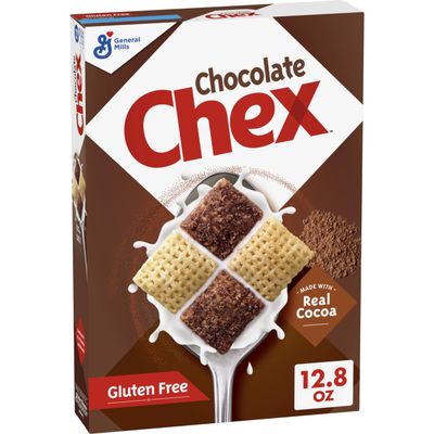 Chocolate Chex Cereal, Gluten Free Breakfast Cereal, Made with Whole Grain, 12.8 oz
