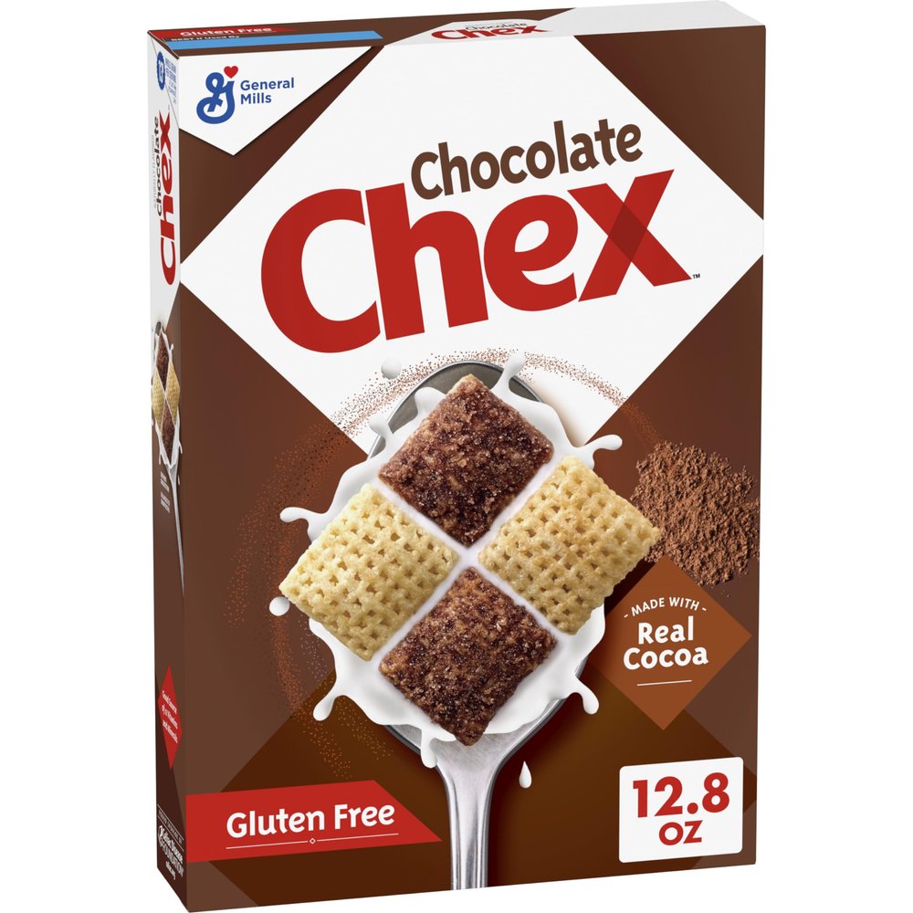 Chocolate Chex Cereal, Gluten Free Breakfast Cereal, Made with Whole Grain, 12.8 oz