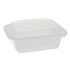 PACTIV NEWSPRING NC818W 12-OZ WHITE RECT W/LID (Case of 150) view 1