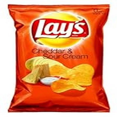Lays Cheddar & Sour Cream Potato Chips, Sunflower Oil, 8.53125-Ounce Bags (Pack of 9)