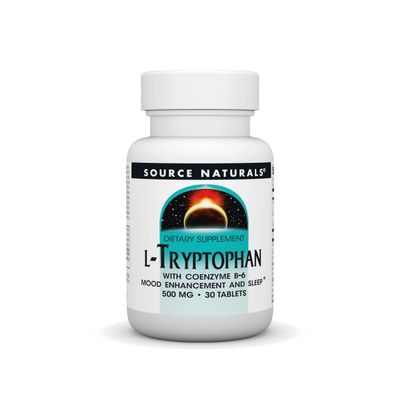 Source Naturals L-Tryptophan with Coenzyme B-6 500 mg - 30 Tablets
