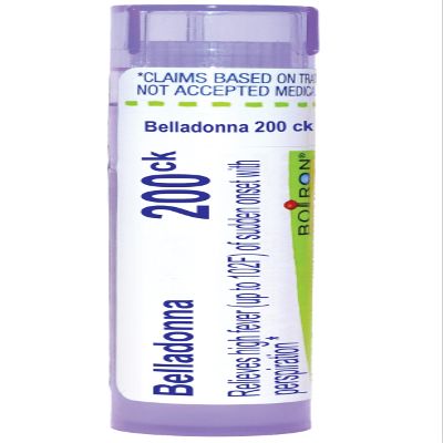 Boiron Belladonna 200CK, 80 Pellets, Homeopathic Medicine for Fever