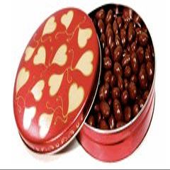DiabeticFriendly 6 Inch Heart Design Tin Filled with 14 oz Sugar Free Milk Chocolate Covered Butter Toffee