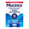 Mucinex 12 Hour Maximum Strength 1200 mg Guaifenesin Extended-Release Tablets for Excess Mucus Relief, Expectorant Aids Excess Mucus Removal, Chest Congestion Relief, 14 Tablets view 1