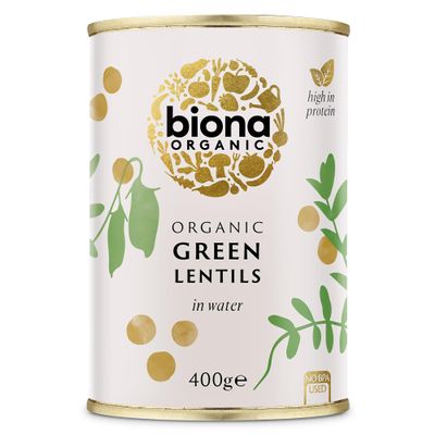 Biona Organic Green Lentils - 400g - 3 Pack