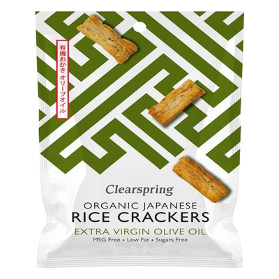 CLEARSPRING Japanese Olive Oil Rice Crackers, 50 GR