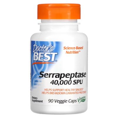 Doctors Best, Best Serrapeptase 40000 Units, 90 Count