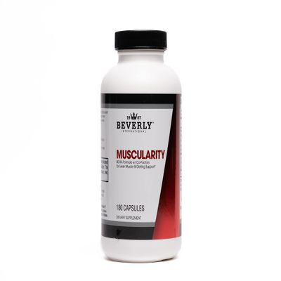Beverly International Muscularity Specialty BCAA Formula, 180 Capsules. Branched Chain Amino Acids + Chromium Picolinate, B6-B12. Improves Energy Metabolism - Muscle Recovery - Muscle Guard.
