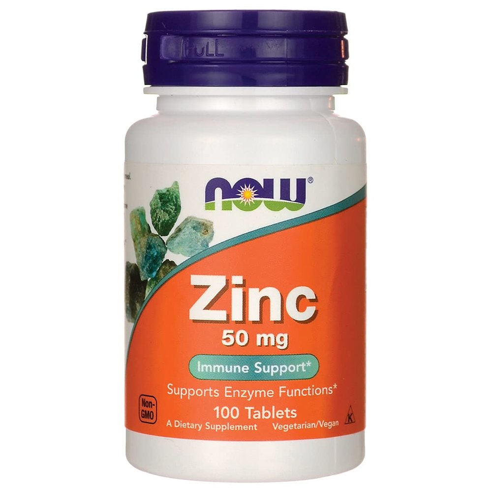 NOW Foods Zinc Gluconate, 100 Tablets / 50mg